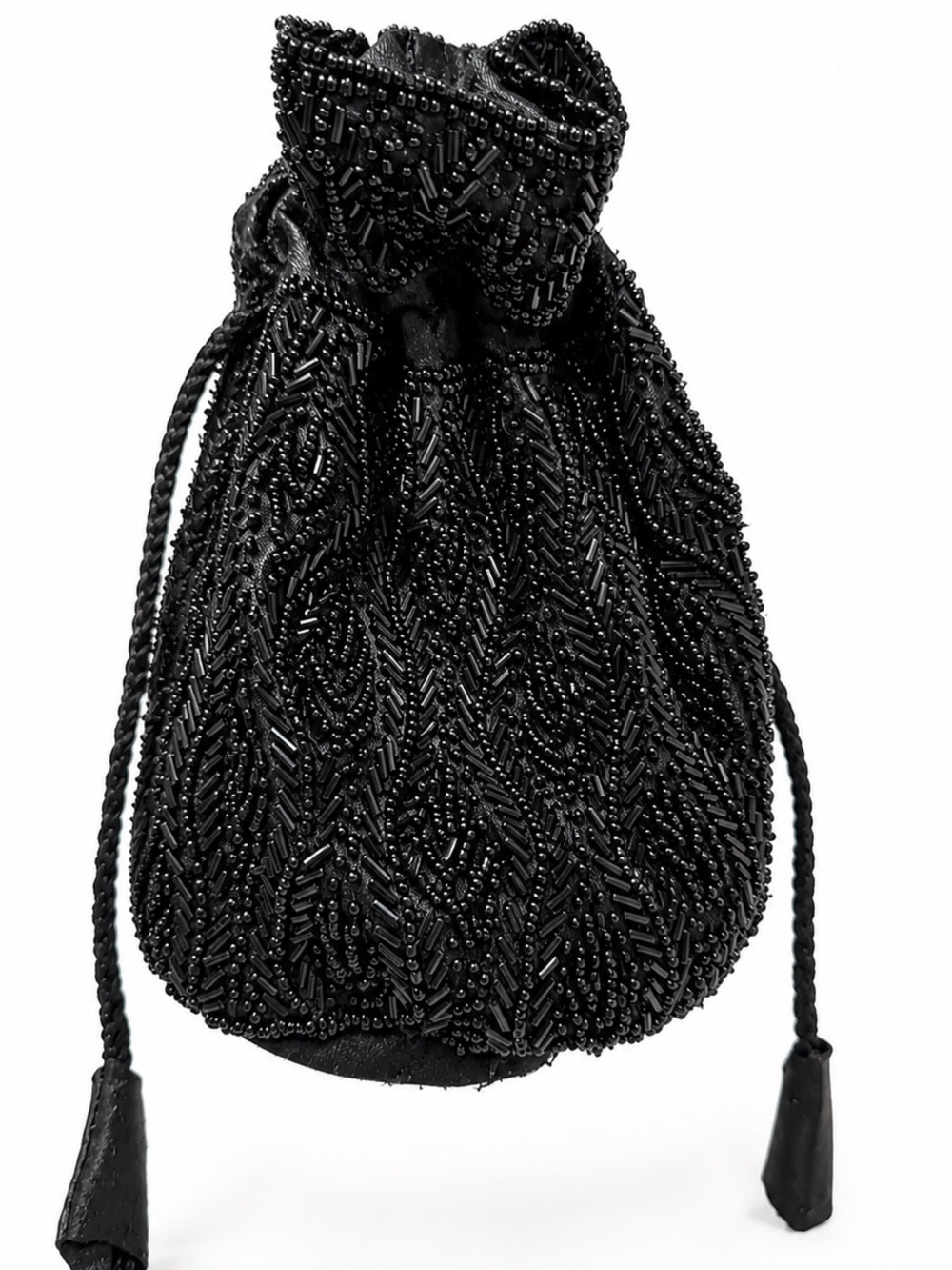 Y2K Vintage Beaded Drawstring Pouch Bag